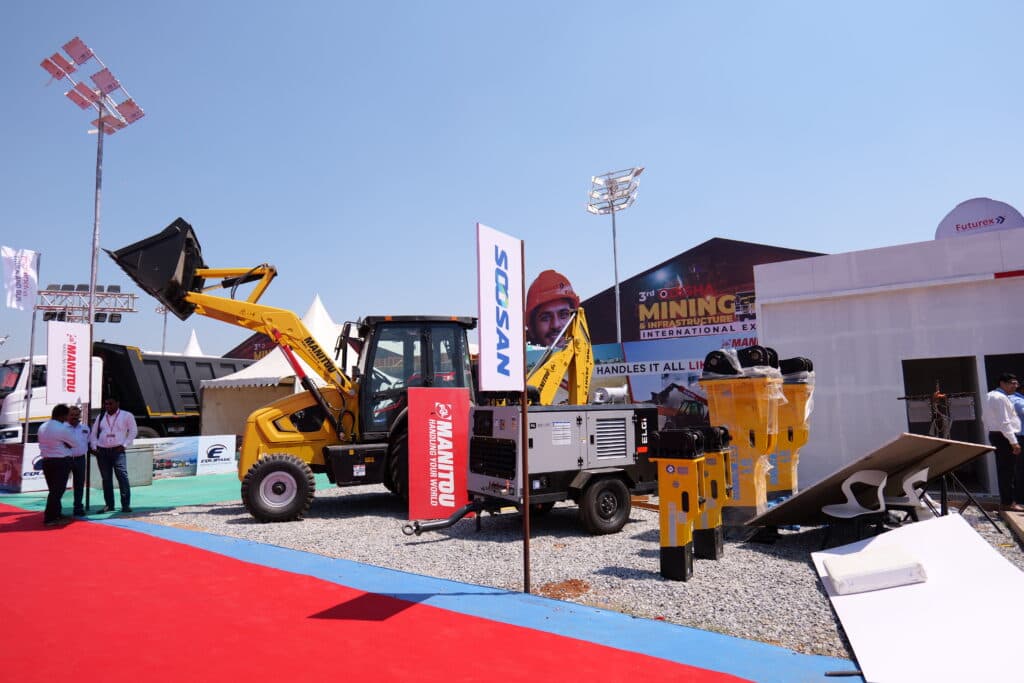 Heavy machinery display at Odisha Mining Expo